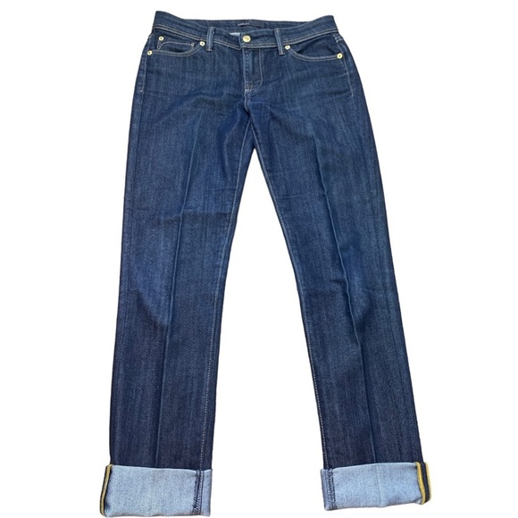 FIDELITY STEVIE Cut 3183 Viper Rinse Jeans With Pockets Dark Wash Blue Size 29 - Picture 8 of 13